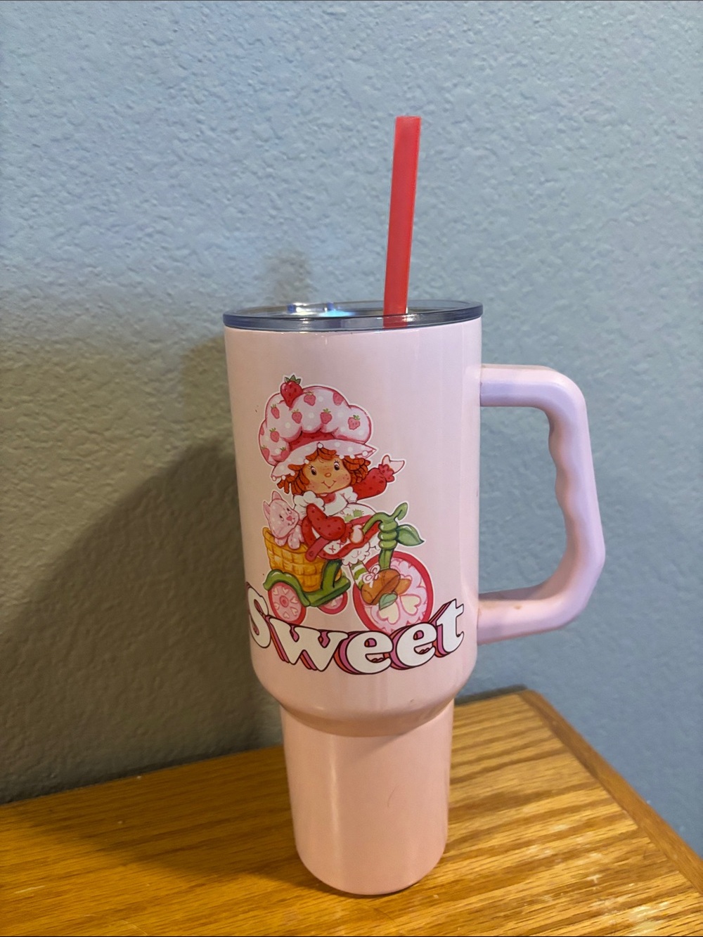 Strawberry Shortcake Silver Buffalo Insulated Tumbler with Handle